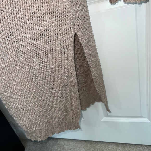 Natural Life Open Front Knit Cardigan Duster Sweater Size L/XL Tan - Picture 6 of 9